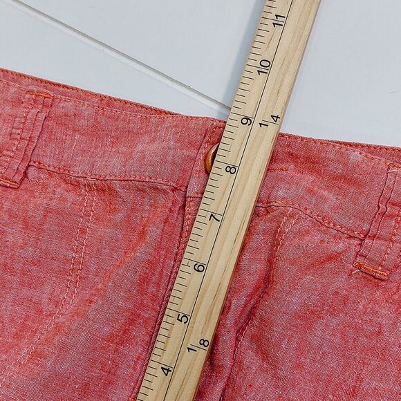 Pilcro & The Letterpress Linen Blend Women's 10 Wide Leg Coral Pants Lightweight - Picture 10 of 12
